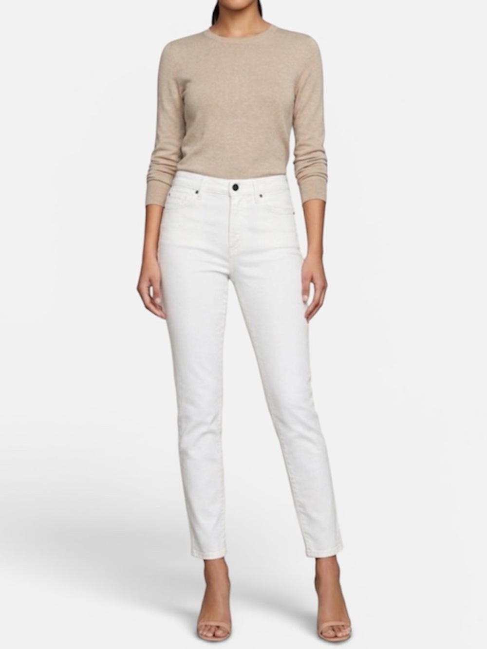 Banana Republic White Slim Ankle Jeans